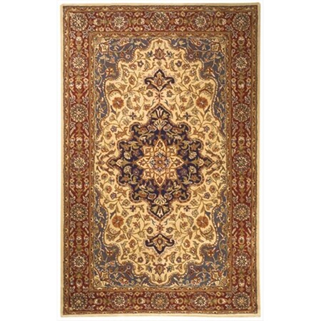 Safavieh 2 ft. - 6 in. x 4 ft. Accent- Traditional Heritage Ivory And Red Hand Tufted Rug HG760A-24